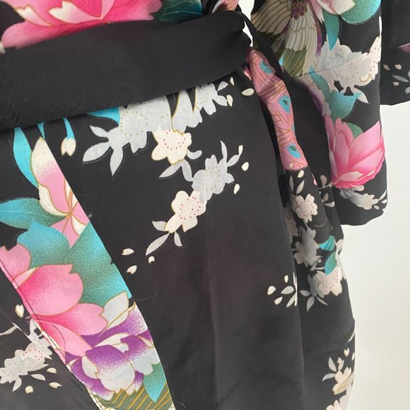 AS NEW SAM WELL SILK LONG ROBE/KIMINO JACKET - ONE SIZE - Picture 3 of 16